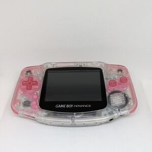 Game Boy Advance - Pink (Transparent/USB-C Charging) (LCD Screen) + (FLORA SKY)